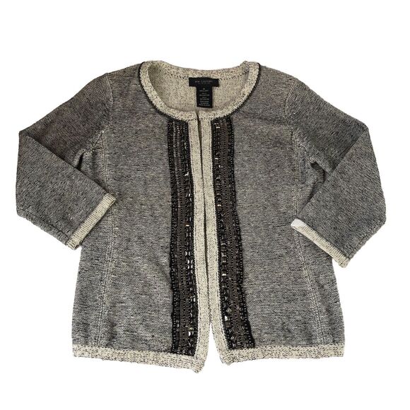 MM Couture Miss Me Womens Beaded Gray Cardigan Size Medium - Picture 1 of 11